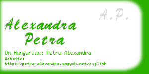 alexandra petra business card